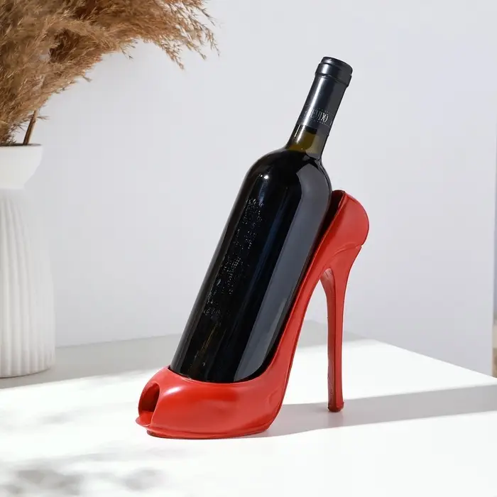 Подставка для бутылки &laquo;Туфля&raquo;, красная, 23&times;9&times;19 см