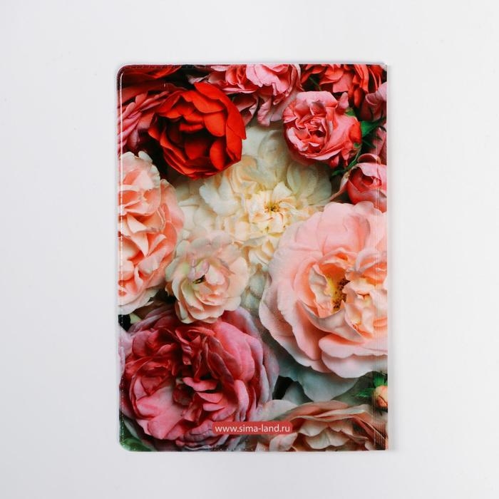 Обложка на паспорт Обложка на паспорт "Нежные цветы", ПВХ