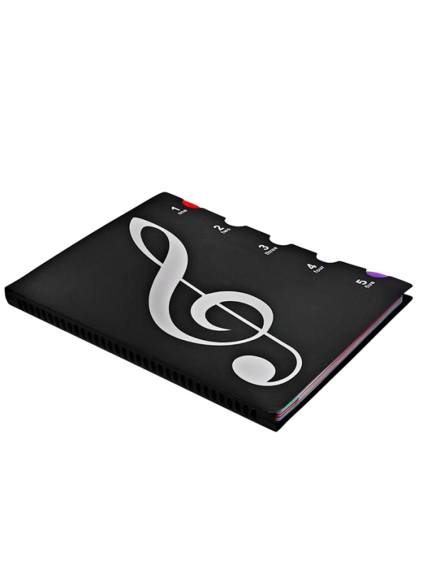 Нотная папка - 30 файлов 60 листов черная Нотная папка - 30 файлов 60 листов черная