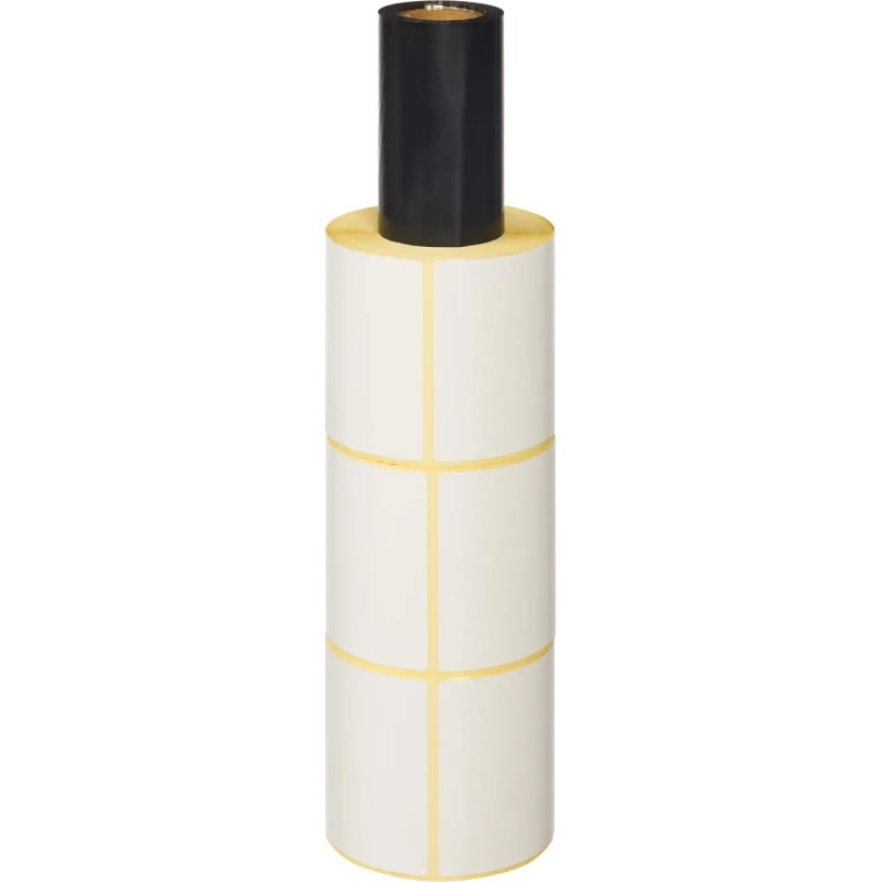 Термотрансферные этикетки ПГЛ 75х120 (3 шт.)+риббон WAX 80x100 в комплекте