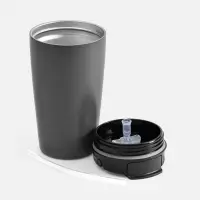 Термостакан с двумя поильниками Duetta, серый Термостакан с двумя поильниками Duetta, серый