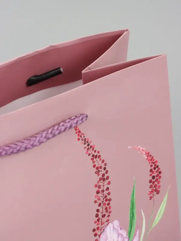 Пакет подарочный ламинированный, "Цветочный узор" 18 х 22,3 х 10 см