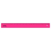 Линейка 30 см Стамм Neon, пластиковая, непрозрачная, неоновые цвета, европодвес, микс (цена за 1 шт.)