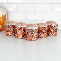 Форма бумажная для кулича «Модерн», 9×9 см, МИКС Форма бумажная для кулича «Модерн», 9×9 см, МИКС