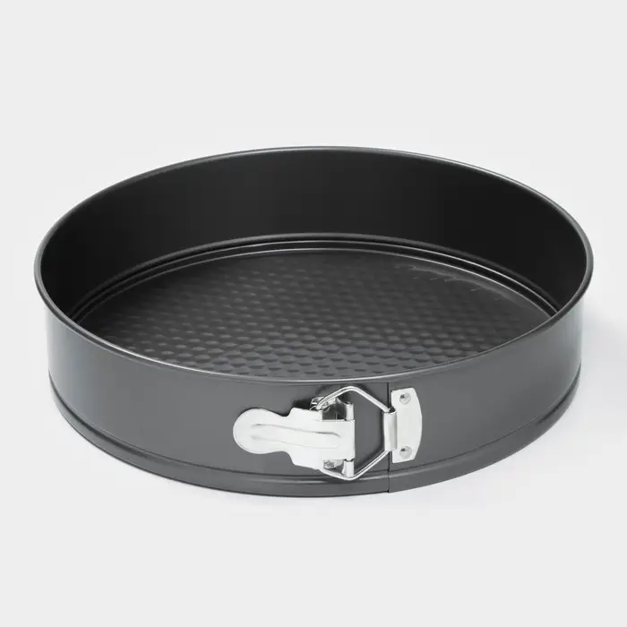 Набор форм для выпечки Доляна &laquo;Элин. Круг&raquo;, 3 предмета: d=24/26/28 см, съёмное дно, антипригарное покрытие, чёрный