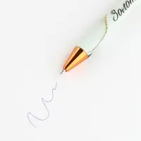 Ручка шариковая, синяя паста, 0.7 мм, пластик, автоматическая &laquo;Золотой учитель&raquo;