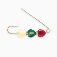 Булавка &laquo;Сердечки&raquo;, 7 см, цветная в золоте