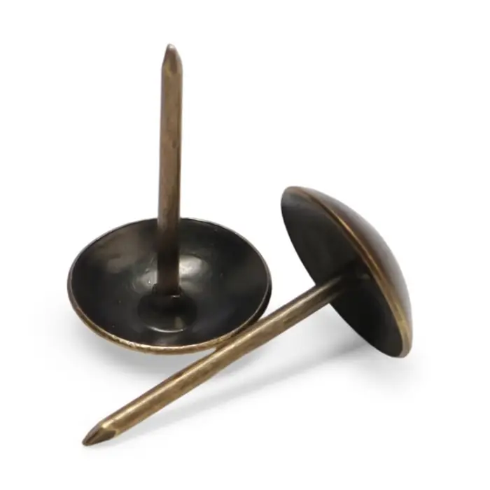 Гвозди ТУНДРА, декоративные, обивочные, 10&times;18.5 мм, бронза, 100 шт.