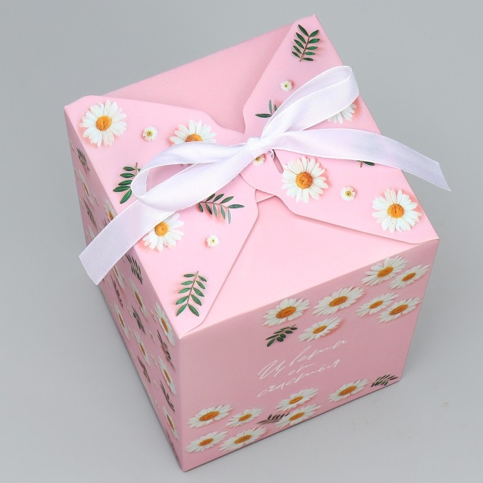 Коробка подарочная складная, упаковка, «Цвети от счастья», 12 х 18 х 12 см Коробка подарочная складная, упаковка, «Цвети от счастья», 12 х 18 х 12 см