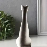 Фигурка керамика &laquo;Кот Египетский&raquo;, 15.5 см, белый с чёрным