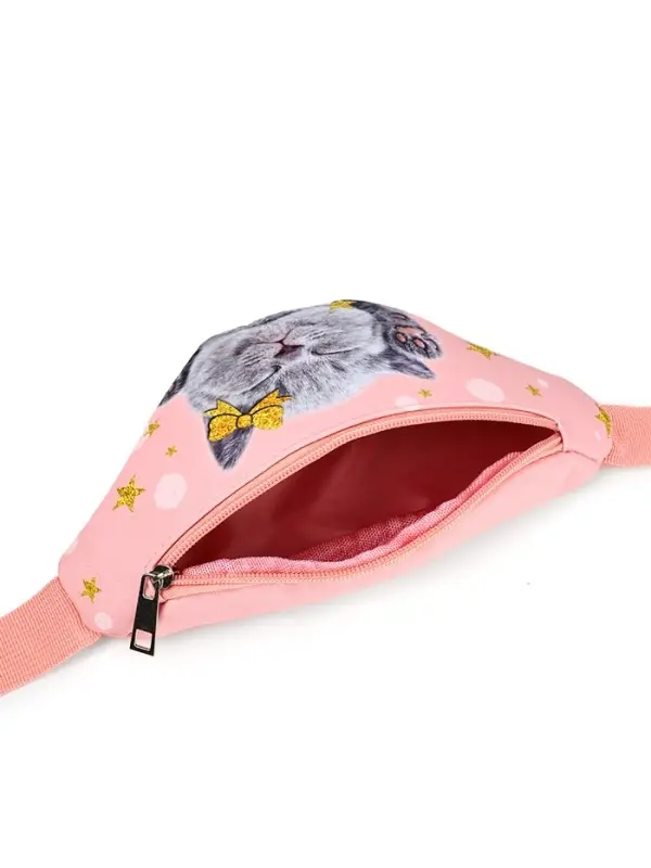 Сумка поясная детская &laquo;Миленький котик&raquo;, 20&times;10&times;6 см