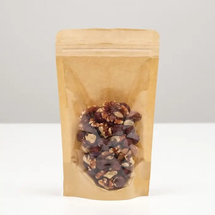 Пакет Zip-lock Крафт с прозрачной стенкой 12×20 + 4 см Пакет Zip-lock Крафт с прозрачной стенкой 12×20 + 4 см