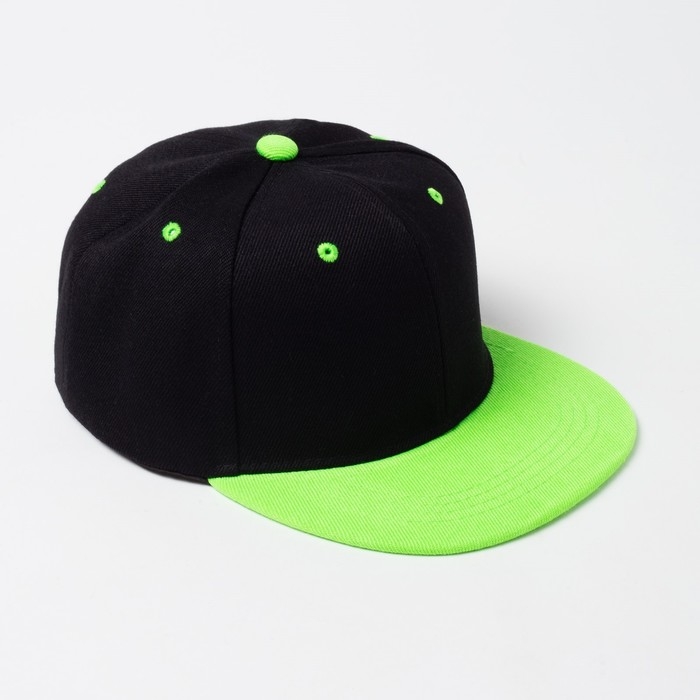 Бейсболка с прямым козырьком для мальчика MINAKU, размер 54, цвет чёрный/зеленый Бейсболка с прямым козырьком для мальчика MINAKU, размер 54, цвет чёрный/зеленый