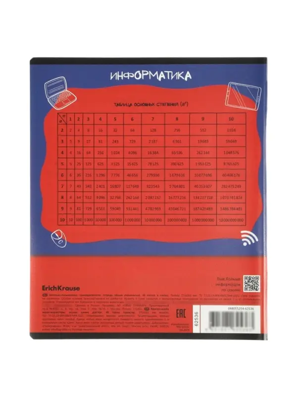 Тетрадь 48 листов в клетку &laquo;Информатика: Котоформулы&raquo; ErichKrause, с пластиковой обложкой