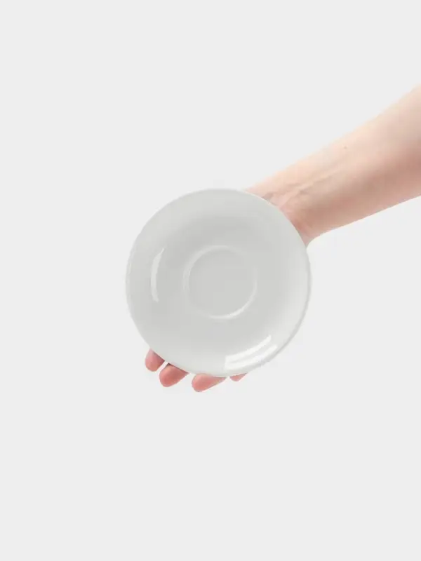 Блюдце Hanna Kn&ouml;vell, d=14 см, к чашке 150 мл штабелируемой, фарфор, белое