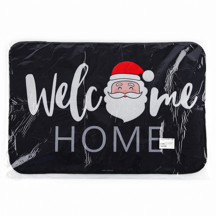 Коврик новогодний придверный &laquo;Новый год: Welcome home&raquo;, 40 х 60 см