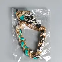 Брелок на 2 карабинах "Платок и цепочка" голубой 20х10х1,7 см Брелок на 2 карабинах "Платок и цепочка" голубой 20х10х1,7 см