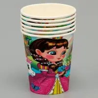 Стаканы бумажные одноразовые «Принцесса», набор 6 шт.