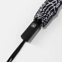 Зонт полуавтоматический &laquo;Узоры&raquo;, эпонж, 3 сложения, 8 спиц, R=49/55 см, d=98 см, МИКС