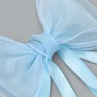 Бант для волос на заколке с лентами, голубой, Холодное сердце