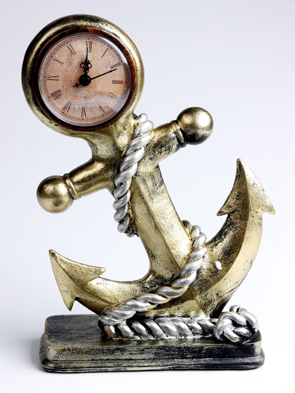 Часы настольные интерьерные «Якорь», на батарейках, 18×7×27 см, d-8 см Часы настольные интерьерные «Якорь», на батарейках, 18×7×27 см, d-8 см