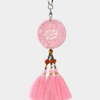 Брелок "Ловец снов" 19 см, цв. розовый Брелок "Ловец снов" 19 см, цв. розовый
