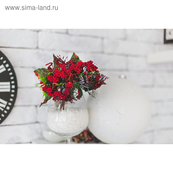 Новогодняя ветка декоративная «Зимнее волшебство. Мечты», 15 см Новогодняя ветка декоративная «Зимнее волшебство. Мечты», 15 см