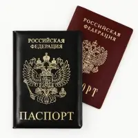 Обложка на паспорт &laquo;Паспорт Россия&raquo;, искусственная кожа