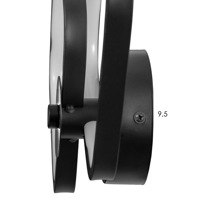 Бра 2516/2 LED 12Вт 4000К черный 34х22 см