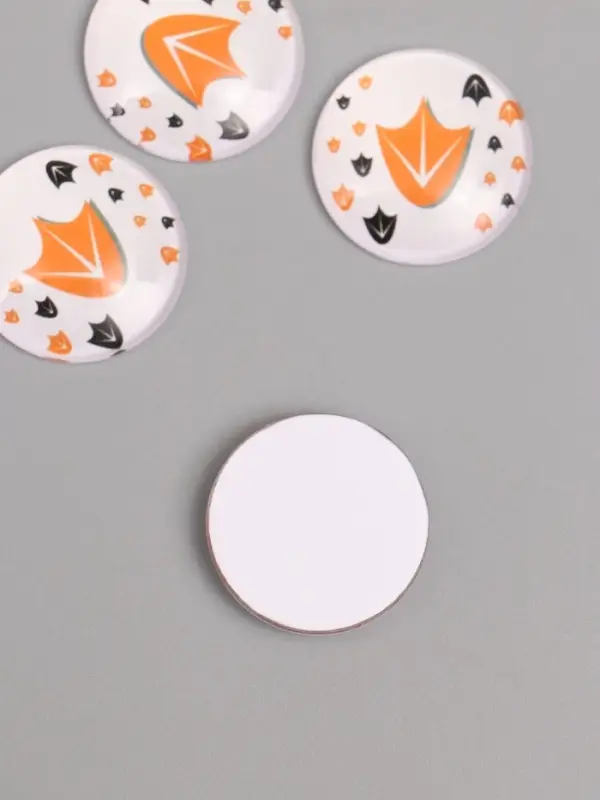 Кабошон стекло для творчества Кабошон стекло для творчества "Круг. Следы утки" 3х3 см