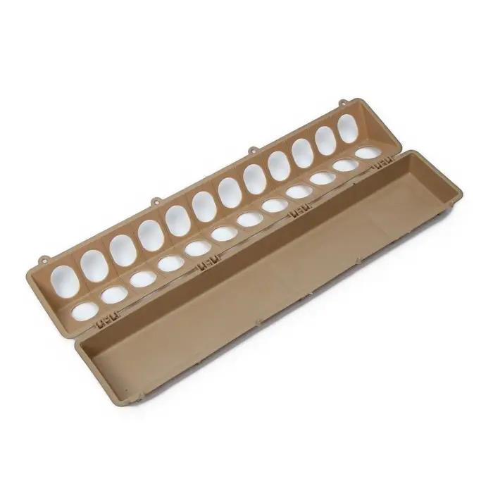 Кормушка-поилка для перепелов, 24 ячейки, лотковая, пластик