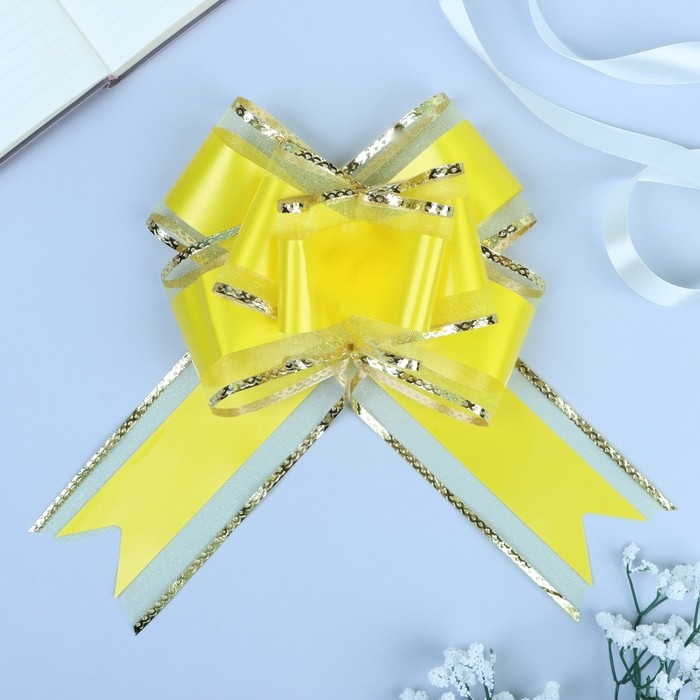 Бант-бабочка №7 Бант-бабочка №7 "Золотая полоса", цвет жёлтый