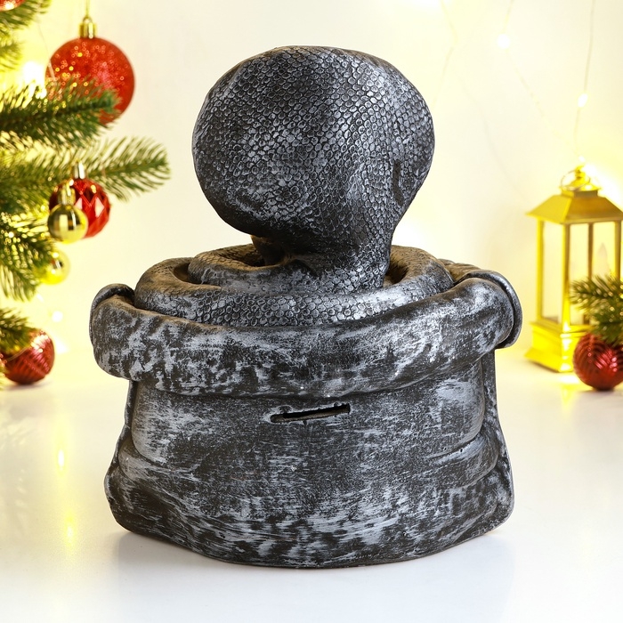 Копилка  Копилка "Змея в мешке" 21х18х23см, серебро