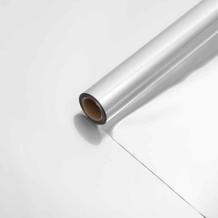 Пленка для цветов, Пленка для цветов,"Металлик", 0,58х10м, серебро