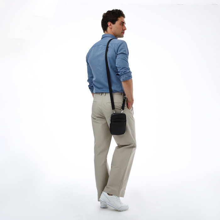 Сумка мужская через плечо TEXTURA, искусственная кожа, цвет коричневый Сумка мужская через плечо TEXTURA, искусственная кожа, цвет коричневый