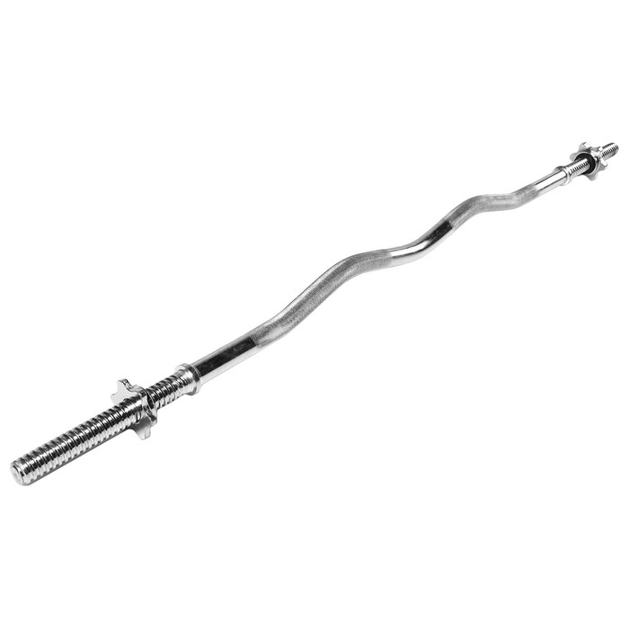 Гриф гнутый Вайдера W-образный с замками ONLYTOP, вес 4,8 кг, 120 см, d=25 мм, до 120 кг Гриф гнутый Вайдера W-образный с замками ONLYTOP, вес 4,8 кг, 120 см, d=25 мм, до 120 кг