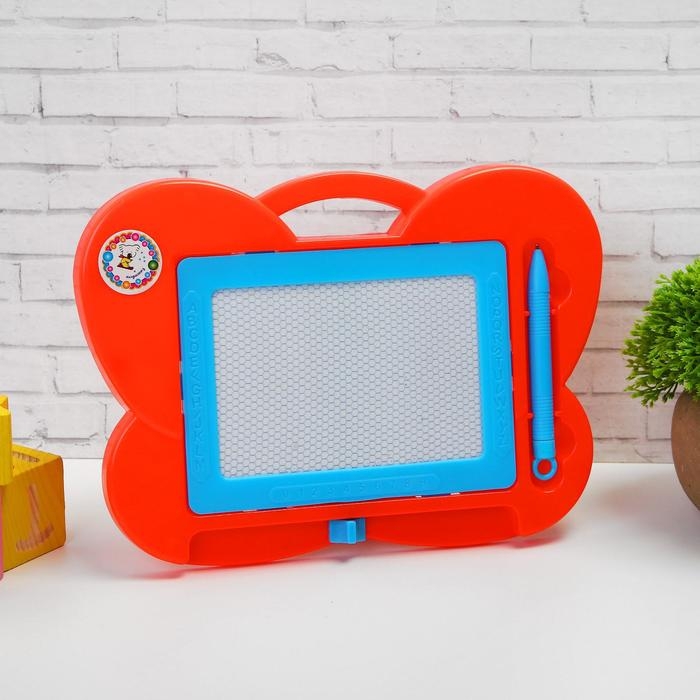 Доска для рисования магнитная «Бабочка» чёрная крошка, цвета МИКС Доска для рисования магнитная «Бабочка» чёрная крошка, цвета МИКС