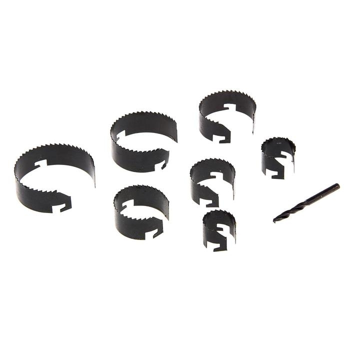 Набор пил кольцевых ТУНДРА, высота 25 мм (1 Набор пил кольцевых ТУНДРА, высота 25 мм (1"), 26-32-38-45-50-56-63 мм, 7 шт.