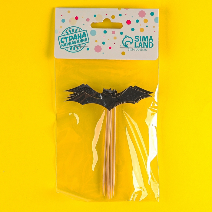 Набор топперов &laquo;Летучая мышь&raquo;, в наборе 6 шт.