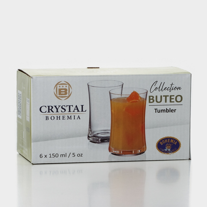 Набор стеклянных стаканов для сока BUTEO, 150 мл, 6 шт Набор стеклянных стаканов для сока BUTEO, 150 мл, 6 шт