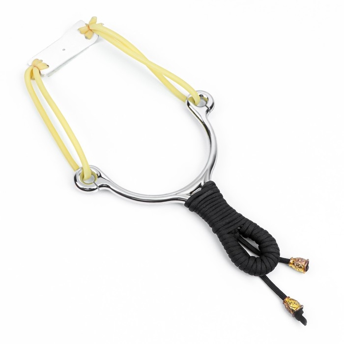 Рогатка металлическая Рогатка металлическая "Ричард" в текстильной оплётке, чёрная