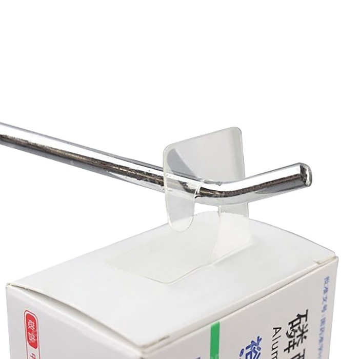 Крючок-вешалка самоклеящийся 2,5×4 см (набор1000 шт.), цвет прозрачный