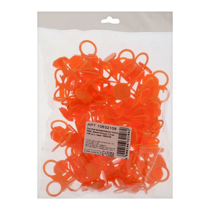 Система выравнивания плитки ЛОМ, Зажим Кольцо 1.5 мм (100 шт.), пакет Система выравнивания плитки ЛОМ, Зажим Кольцо 1.5 мм (100 шт.), пакет