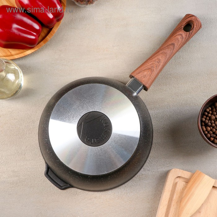 Ковш Grаnit ultrа, 2,2 л, стеклянная крышка, съёмная ручка, антипригарное покрытие, цвет чёрный Ковш Grаnit ultrа, 2,2 л, стеклянная крышка, съёмная ручка, антипригарное покрытие, цвет чёрный