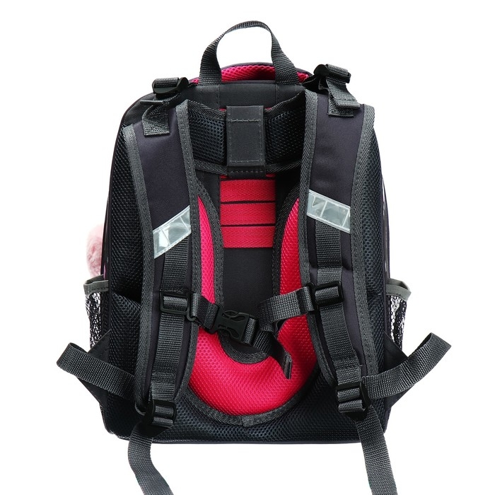 Рюкзак каркасный школьный 38 х 30 х 16 см, эргономичная спинка, Stavia Рюкзак каркасный школьный 38 х 30 х 16 см, эргономичная спинка, Stavia "Звёздочки", серый