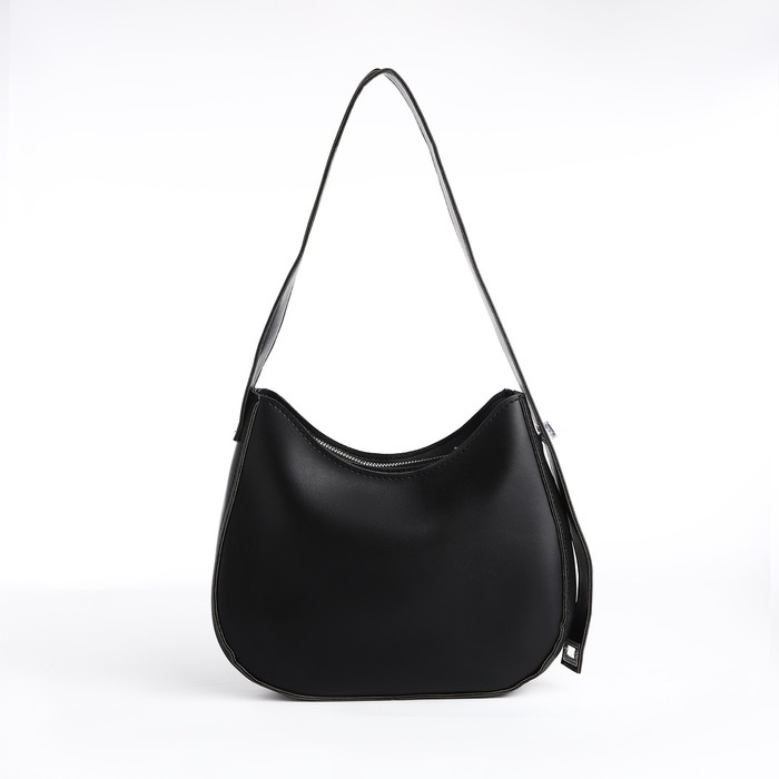 Сумка женская на одно плечо, на молнии, цвет чёрный Сумка женская на одно плечо, на молнии, цвет чёрный