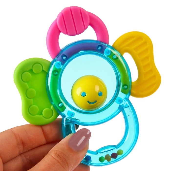 Погремушка «Цветочек» с прорезывателем Погремушка «Цветочек» с прорезывателем