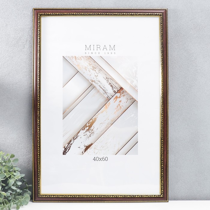 Фоторамка пластик Фоторамка пластик "МИРАМ" 40х60 см венге (пластиковый экран)