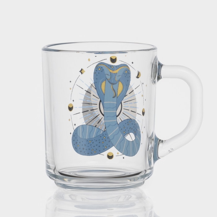 Кружка стеклянная чайная «Змеи», 200 мл, МИКС