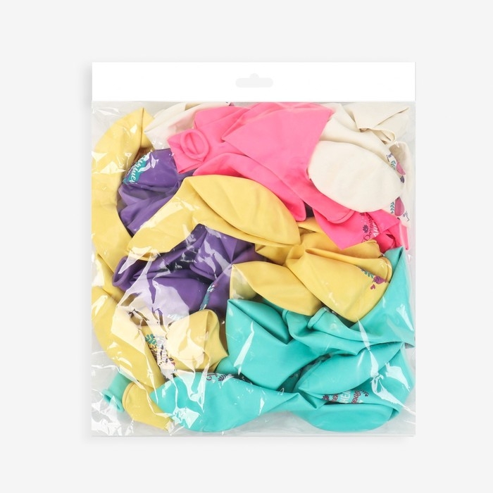 Воздушный шар латексный 12" &laquo;С ДР. Дочка&raquo; пастель, 50 шт., МИКС